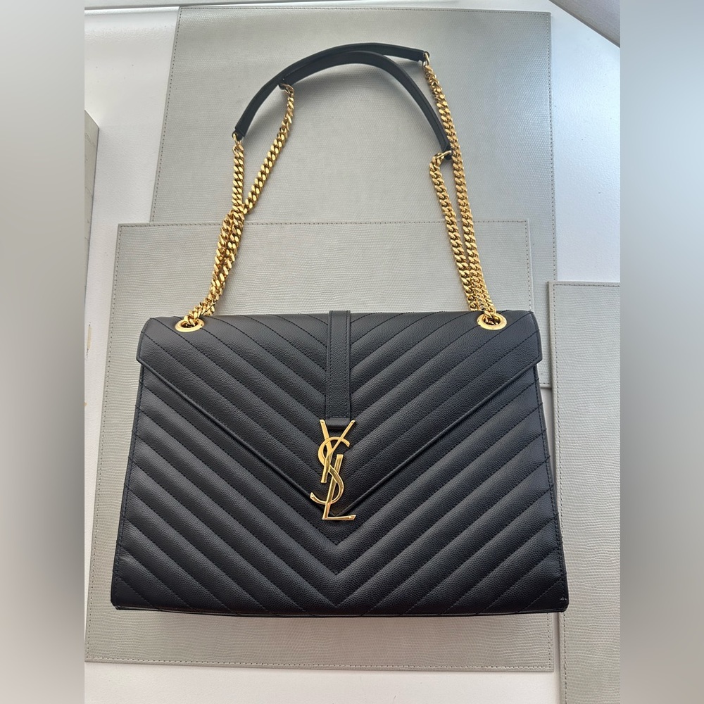 YSL Large Monogram Matelasse Envelope Bag - Saint Laurent